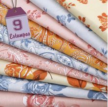 Kit de Tecido Vintage Roses (30x70) 9 Estampas