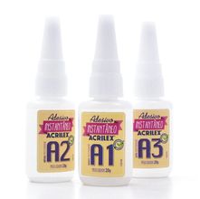 Kit Cola Instantânea Acrilex 20g - 3 Unidades