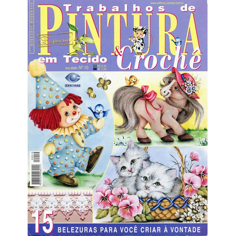 COLEÇÃO TOQUE DE ARTE - PINTURA EM TECIDO ED.9 (REVISTA) - revistaria nova  cultura