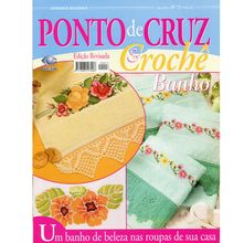 Revista Ponto de Cruz e Crochê Banho Ed. Central nº 13