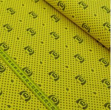 Tecido Estampado para Patchwork - Estilotex Luxo: Coroas Cor 114 Amarelo (0,50x1,40)