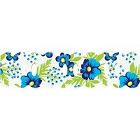 Passa Fita Marilda Mod. 92 Estampado - 10 Metros 985 - floral azul