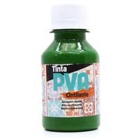 Tinta PVA Cintilante 100ml - Gliart 080 - verde natal