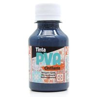 Tinta PVA Cintilante 100ml - Gliart 086 - azul jeans