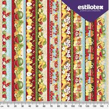 Tecido Estampado para Patchwork - Barras Fruit (0,50x1,50)