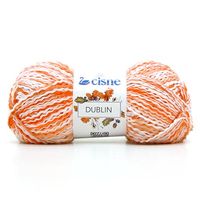 Fio Cisne Dublin 100g 1220 laranja/branco