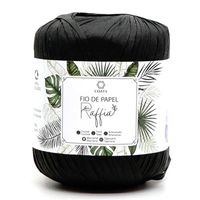 Fio de Papel Raffia - Linhas Corrente Preto