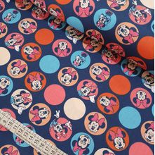 Tecido Estampado para Patchwork - Disney: Minnie Azul e Rosa (0,50x1,50)