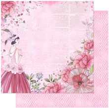 Folha para Scrapbook Dupla Face - Damas: Flores Escritas - SD-1060