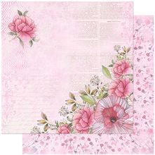 Folha para Scrapbook Dupla Face - Damas: Flores Escritas Aramado - SD-1061