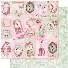 Folha para Scrapbook Dupla Face - Damas: Tags - SD-1063