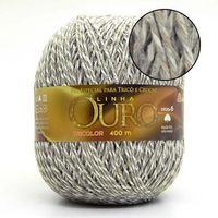 Barbante Ouro Tricolor 400g 81626 branco / caqui / cinza