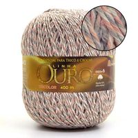 Barbante Ouro Tricolor 400g 81026 branco / salmao / cinza