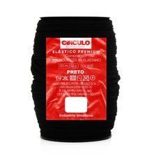 Elástico Roliço Premium Preto 3,5mm - 50 Metros