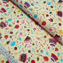 Tecido Estampado para Patchwork - Bolos e Doces Cor 2074 (0,50x1,40)