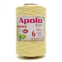 Barbante Apolo Eco nº06 1,8Kg 1074 amarelo bebê