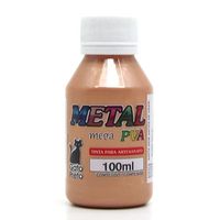 Tinta Metal Mega PVA Metálica 100ml - Gato Preto
 302 rosa gold