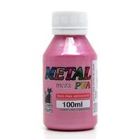 Tinta Metal Mega PVA Metálica 100ml - Gato Preto
 306 rosa