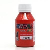 Tinta Metal Mega PVA Metálica 100ml - Gato Preto
 307 vermelho natal