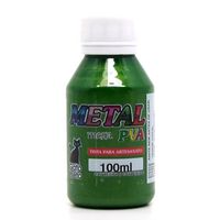 Tinta Metal Mega PVA Metálica 100ml - Gato Preto
 309 verde natal