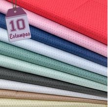 Kit de Tecido Combinadinhos Poá Chic (30x70) - 10 Estampas