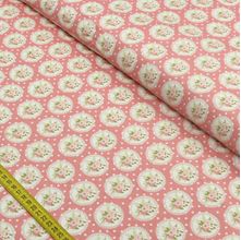 Tecido Estampado para Patchwork - Shabby: Lace Rosa Romantico (0,50X1,40)