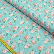 Tecido Estampado para Patchwork - Shabby: Flor Cristal (0,50X1,40)