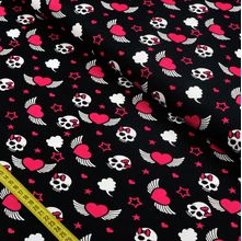 Tecido Estampado para Patchwork - Felícia Preto (0,50x1,40)