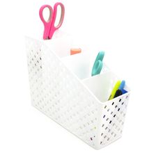 Organizador com 4 Divisórias Rattan - Branco