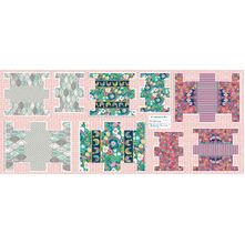 Tecido Estampado para Patchwork - Bia Feltz: Kit Necessaire Box (0,60x1,50)