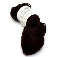 Lã Merino Worsted Superwash 3ply 100g - Fios da Fazenda 346 marrom escuro
