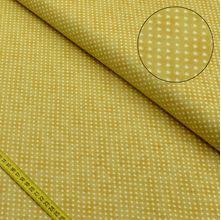 Tecido Estampado para Patchwork - Mini Corações Amarelo Queimado (0,50X1,40)