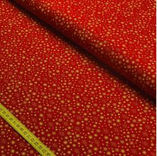 Tecido Estampado para Patchwork - Natal: Estrelinha Vermelha (0,50x1,40)
