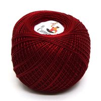 Linha para Crochê Carmencita n° 8 - 250 Metros 20 vermelho falu