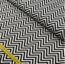 Tecido Estampado para Patchwork - Essentials Chevron Preto (0,50x1,50)