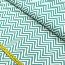 Tecido Estampado para Patchwork - Essentials Chevron Tiffany (0,50x1,50)