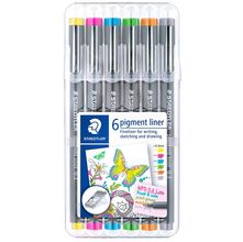 Caneta Fineliner Pigment Liner Color 0.3mm Staedtler - 6 cores