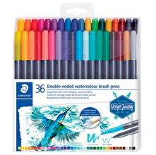 Caneta Brush Pen Aquarelável Ponta Dupla Staedtler - 36 cores