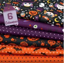 Kit de Tecido Halloween (30x70) 6 Estampas