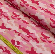 Tecido Estampado para Patchwork - Camuflado Rosa Cor 2343 (0,50x1,40)