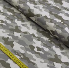 Tecido Estampado para Patchwork - Camuflado Cinza Cor 2342 (0,50x1,40)