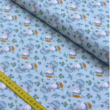 Tecido Estampado para Patchwork - Camponesa Azul (0,50x1,50)