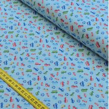 Tecido Estampado para Patchwork - Carros Cor 1 (0,50x1,50)