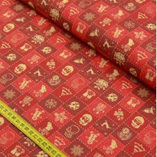 Tecido Estampado para Patchwork - Natal: Enfeites Natalinos (0,50x1,40)