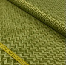 Tecido Estampado para Patchwork - Natal: Chevron Tom Tom Verde e Dourado (0,50X1,40)