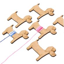 Placa para Enrolar Meadas em MDF Cachorro - 6 Unidades