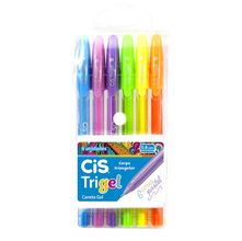 Kit Canetas CIS Trigel Pastel 0.8mm - 6 Canetas