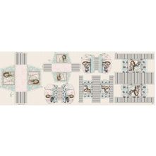 Tecido Estampado para Patchwork - Necessaire: Kit Necessaire Viagem (0,50x1,40)