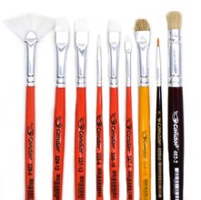 Kit de Pincéis para Pintura em Tecido Condor - 9 Unidades