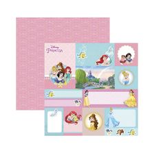 Folha para Scrapbook Dupla Face Disney - Princesas 2 Tags